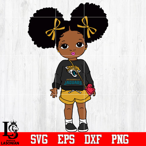 Jacksonville Jaguars Littel Girl NFL Svg Dxf Eps Png file