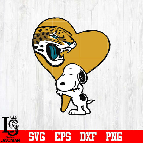 Jacksonville Jaguars Snoopy heart svg eps dxf png file