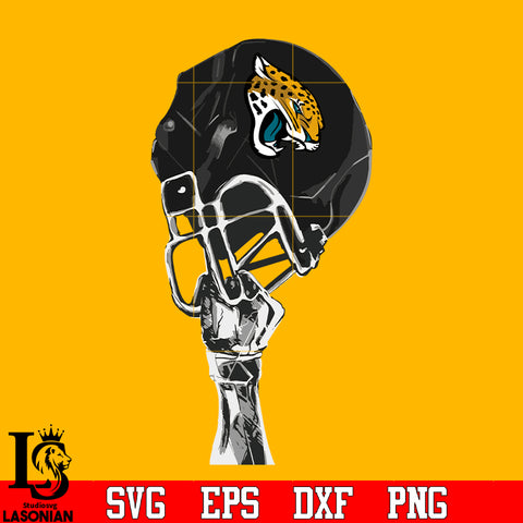 Jacksonville Jaguars hand helmet svg eps dxf png file