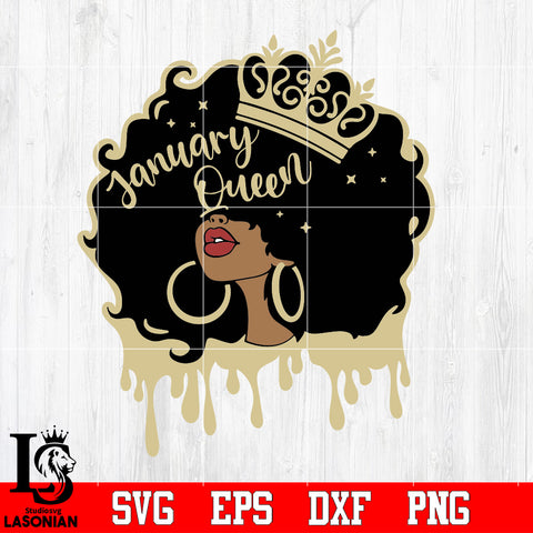 January queen Svg Dxf Eps Png file