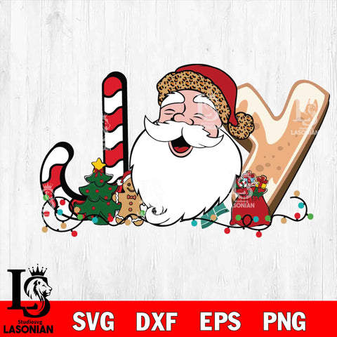 Joy Santa svg eps dxf png file , Digital download