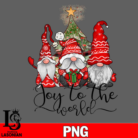 Joy To The World Gnomes  PNG file, Digital Download