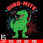 July 4th Firecracker holding a dinosaur Independence Day svg eps png dxf file