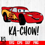 Ka chow,Cars,Cars clipart, Lightning Mcqueen svg,eps,dxf,png file