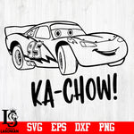 Ka chow,Cars,Lightning Mcqueen svg,eps,dxf,png file