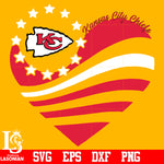 Kansas City Chiefs Heart,Kansas City Chiefs Love svg,eps,dxf,png file