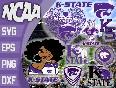 Kansas State Wildcats svg svg eps dxf png file, bundle ncaa svg, ncaa svg