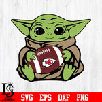 Kansas City Chiefs Baby Yoda, Baby Yoda svg eps dxf png file
