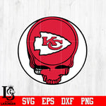 Kansas City Chiefs Skull Ball Svg Dxf Eps Png file Svg Dxf Eps Png file