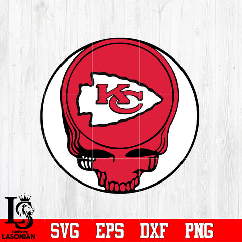 Kansas City Chiefs Skull Ball Svg Dxf Eps Png file Svg Dxf Eps Png file
