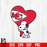Kansas City Chiefs Snoopy heart svg eps dxf png file