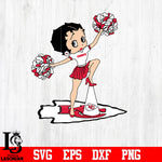 Kansas City Chiefs Betty Boop Cheerleader NFL svg eps dxf png file