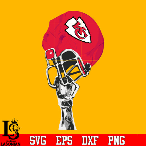 Kansas City Chiefs hand helmet svg eps dxf png file