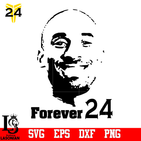 Kobe Bryant, Forever 24  svg,eps,dxf,png file
