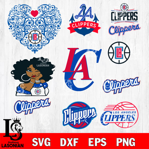 bundle LA Clippers svg eps dxf png file