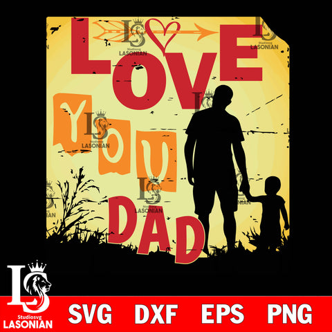 CLOVE YOU DAD svg dxf eps png file Svg Dxf Eps Png file