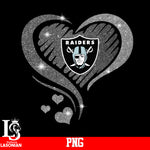 Las Vegas Raiders Heart PNG file