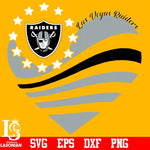 Las Vegas Raiders Heart,Las Vegas Raiders Love svg,eps,dxf,png file