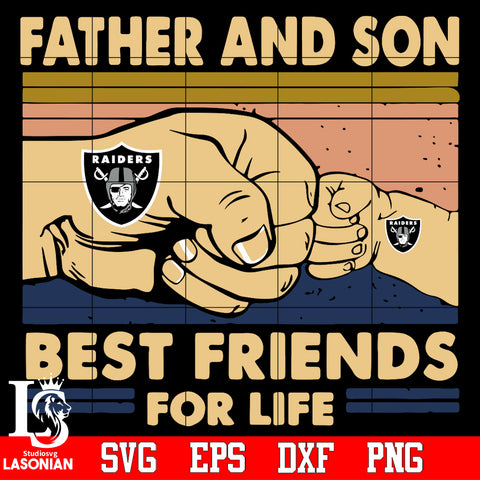 Las Vegas Raiders Father and son best friends for life Svg Dxf Eps Png file