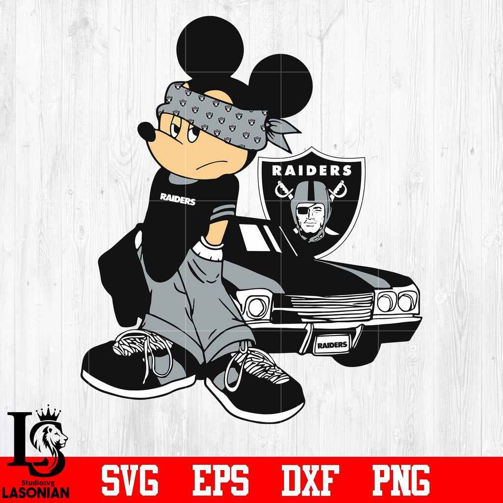 Las Vegas Raiders Gangster Mickey Mouse svg eps dxf png file – lasoniansvg, image size:1024x1024