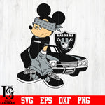 Las Vegas Raiders Gangster Mickey Mouse svg eps dxf png file