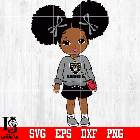 Las Vegas Raiders Littel Girl NFL Svg Dxf Eps Png file