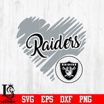 Las Vegas Raiders Logo,Las Vegas Raiders Heart NFL Svg Dxf Eps Png file