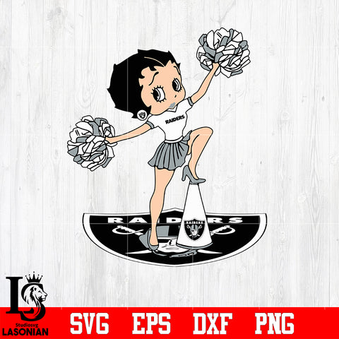 Las Vegas Raiders Betty Boop Cheerleader NFL svg eps dxf png file