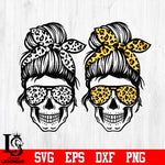 Leopard Mom Skull svg svg dxf eps png file