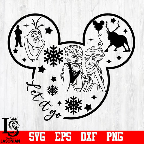 Let it go, Elsa, Anna,Frozen,Frozen cut file, Disney, Mickey mouse, Princess, Frozen shirt svg,eps,dxf,png file