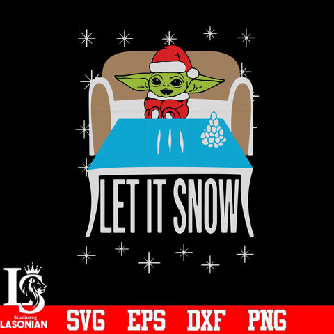 Let it snow svg, yoda christmas svg, christmas svg, png, dxf, eps digital file