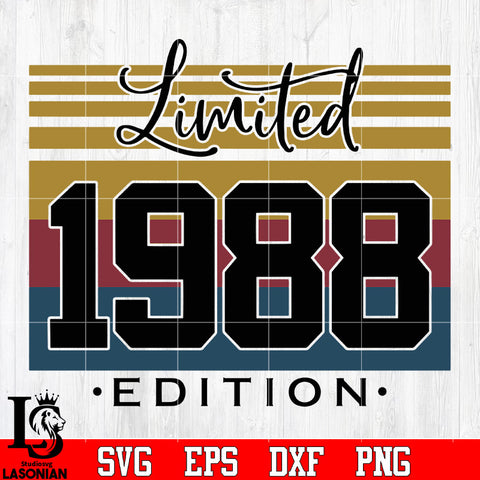 Limited 1988 Edition Vintage svg eps png dxf file