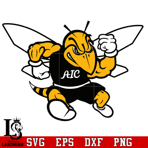 Logo AIC Yellow Jackets svg,dxf,eps,png file