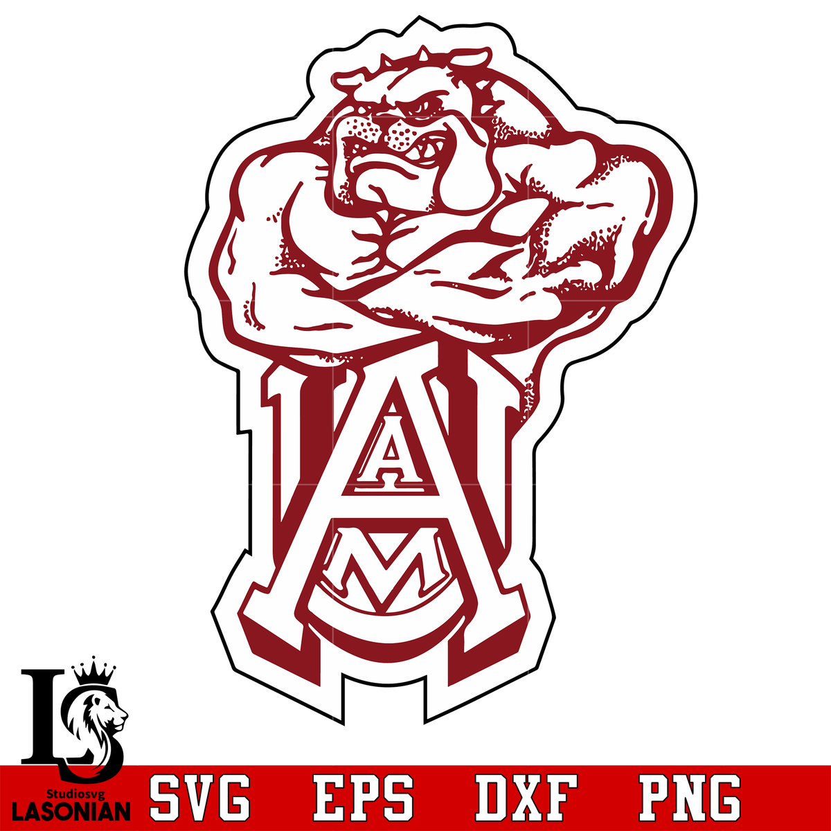 Logo Alabama A&M Bulldogs 2 svg,dxf,eps,png file – lasoniansvg