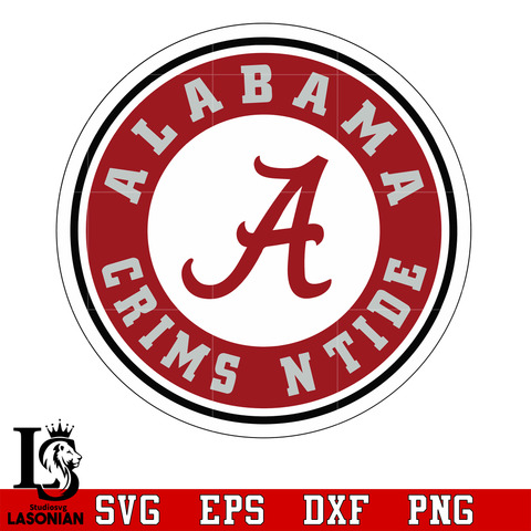 Logo Alabama Crimson Tide svg,dxf,eps,png file