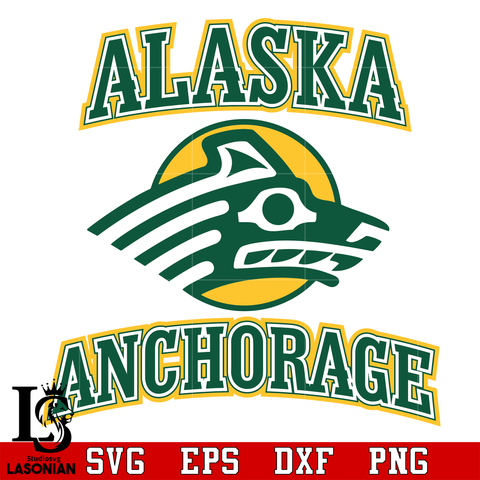 Logo Alaska Anchorage Seawolves svg,dxf,eps,png file