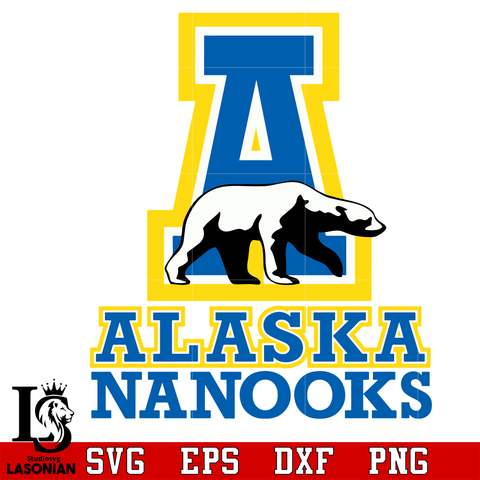 Logo Alaska Nanooks svg,dxf,eps,png file