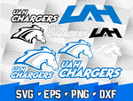 Bundle Logo Alabama-Huntsville Chargers svg eps dxf png file