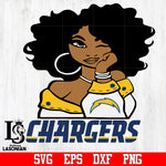 Los Angeles Chargers Girl svg,eps,dxf,png file
