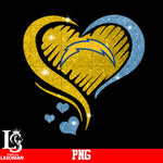Los Angeles Chargers Heart PNG file