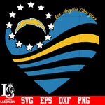 Los Angeles Chargers Heart,Los Angeles Chargers Love svg,eps,dxf,png file