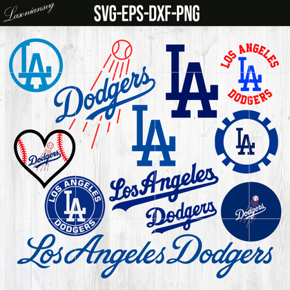 Los Angeles Dodgers SVG cut file stencil cut design