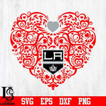 Los Angeles Kings heart svg dxf eps png file
