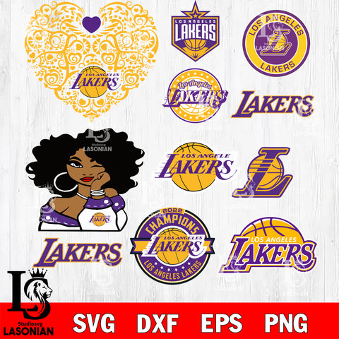 bundle Los Angeles Lakers svg eps dxf png file