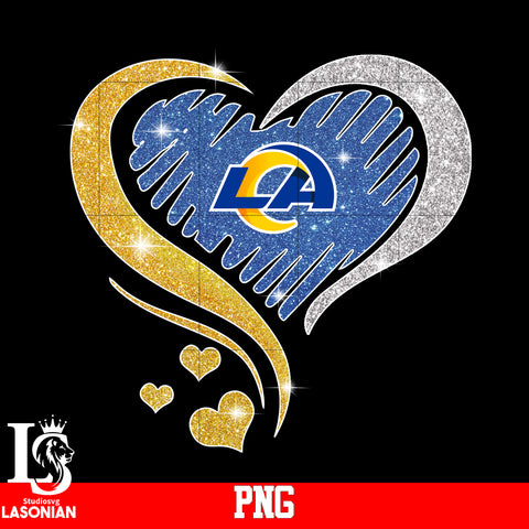 Los Angeles Rams heart PNG file