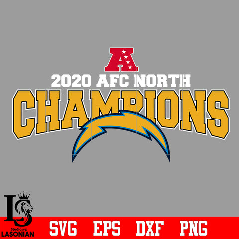 Los Angeles Chargers 2020 AFC North Champions Svg Dxf Eps Png file