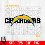 Los Angeles Chargers Fan svg eps dxf png file