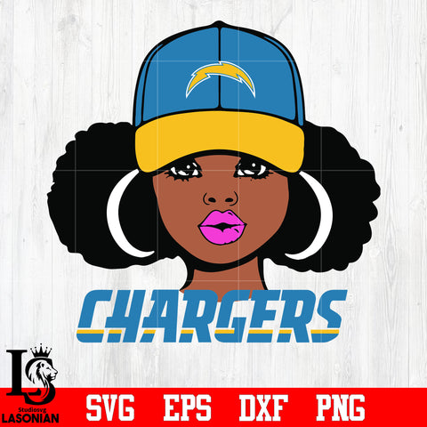 Los Angeles Chargers Girl svg eps dxf png file