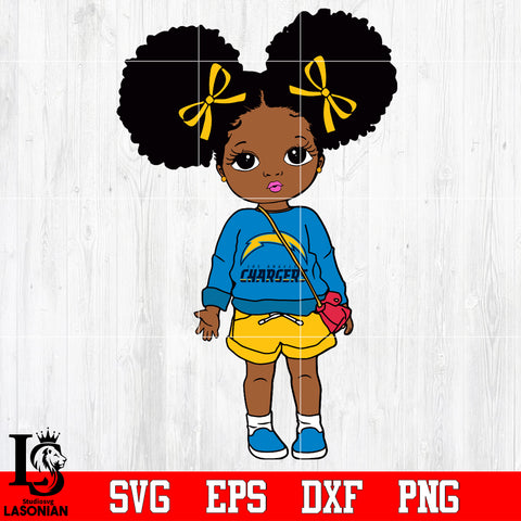 Los Angeles Chargers Littel Girl NFL Svg Dxf Eps Png file