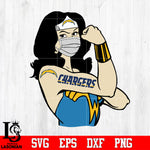 Los Angeles Chargers Wonder Woman Svg Dxf Eps Png file Svg Dxf Eps Png file